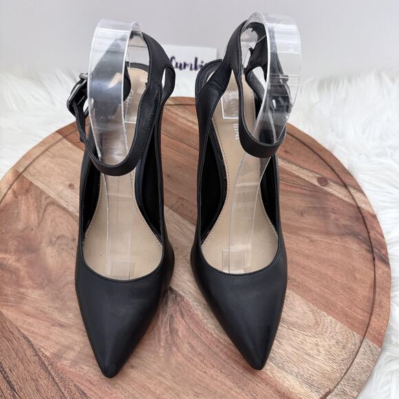 Gianni Bini Shoes Womens Size 9.5 Black Ankle Strap Stiletto Pumps Pointed Toe‎ - Picture 4 of 15